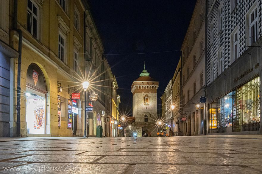 Empty Krakow Old Town During Coronavirus Pandemic
