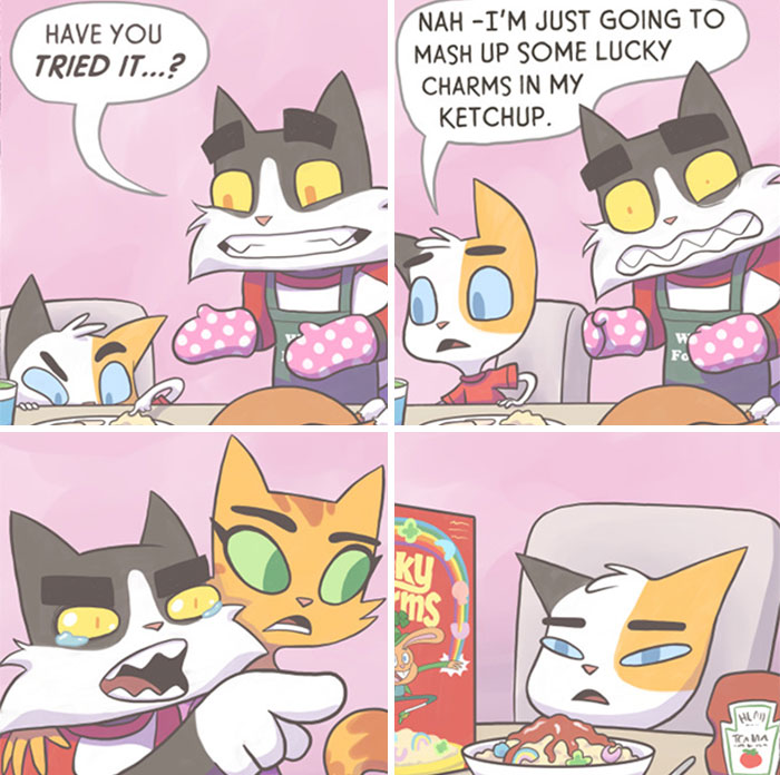 I Illustrate What It’s Like Being A Mom Of Two Boys In My 35 New Cat Comics