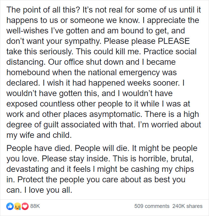 "It's Brutal": Man Who Tested Positive For COVID-19 Shares The Innocent First Symptoms He Experienced