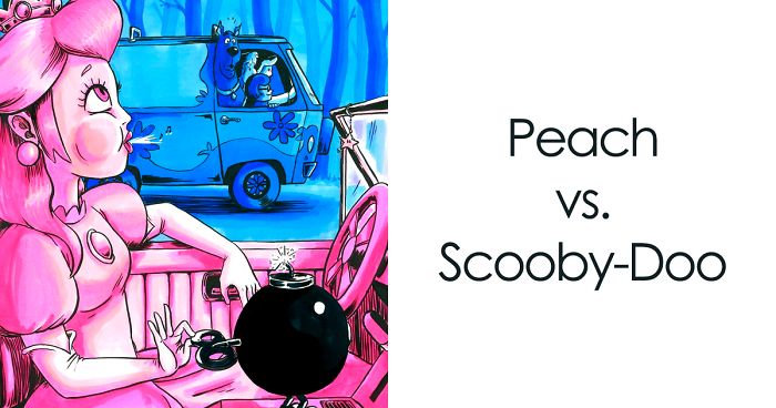 My 12 Illustrations Of Mario Kart Characters Racing Heroes From Other Universes