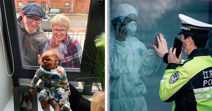 These 30 People Found Ways Of Seeing Their Loved Ones Without Putting Them In Danger
