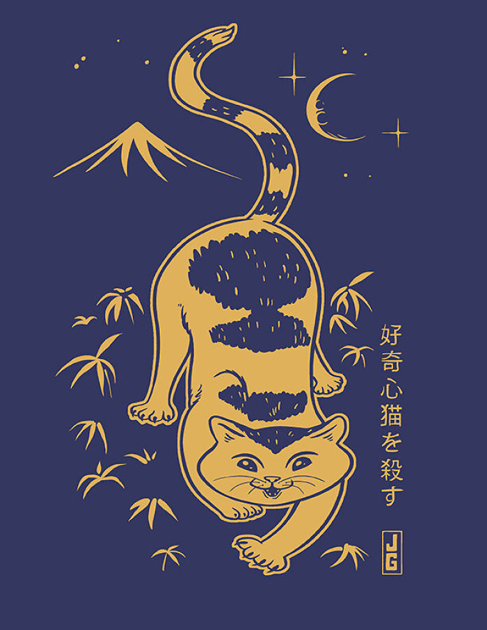 My 6 Illustrations Of Cats Inspired By Traditional Japanese And Medieval Art