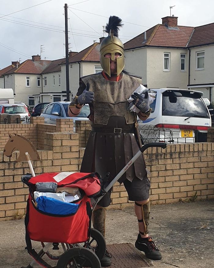 Postman Is Doing His Deliveries In Funny Costumes To Cheer People Up