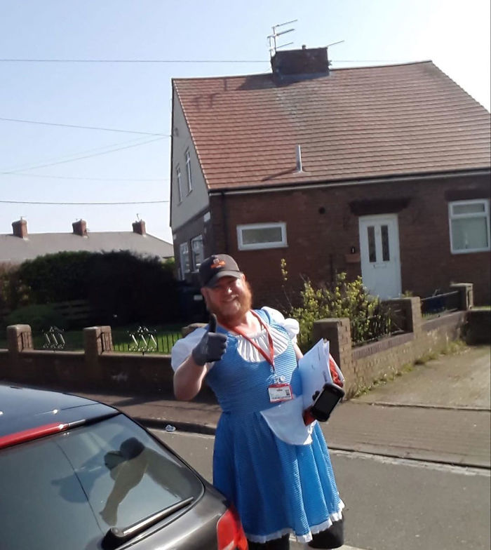 Postman Is Doing His Deliveries In Funny Costumes To Cheer People Up