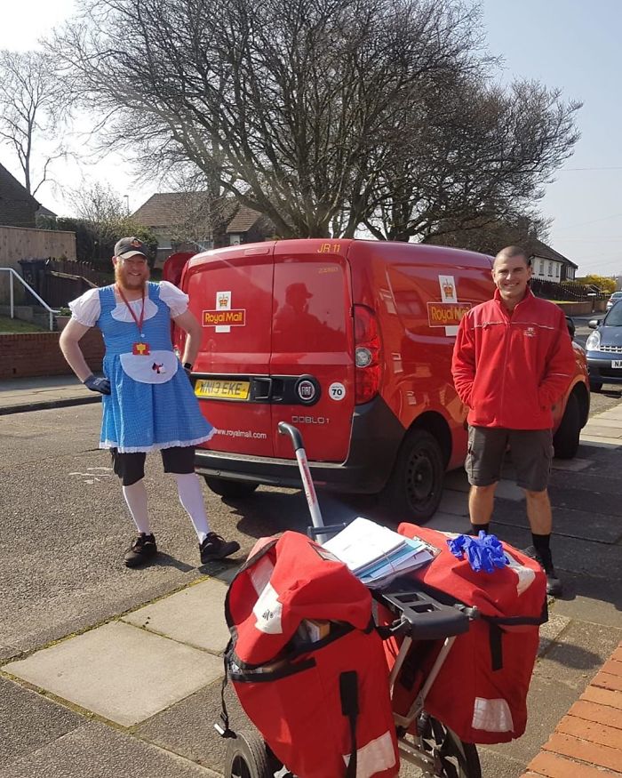 Postman Is Doing His Deliveries In Funny Costumes To Cheer People Up