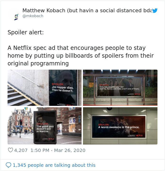 These 5 Billboards That Spoil Your Favorite Netflix Shows If You Leave Your Home Are Being Praised As A Good Idea These 5 Billboards That Spoil Your Favorite Netflix Shows If You Leave Your Home Are Being Praised As A Good Idea