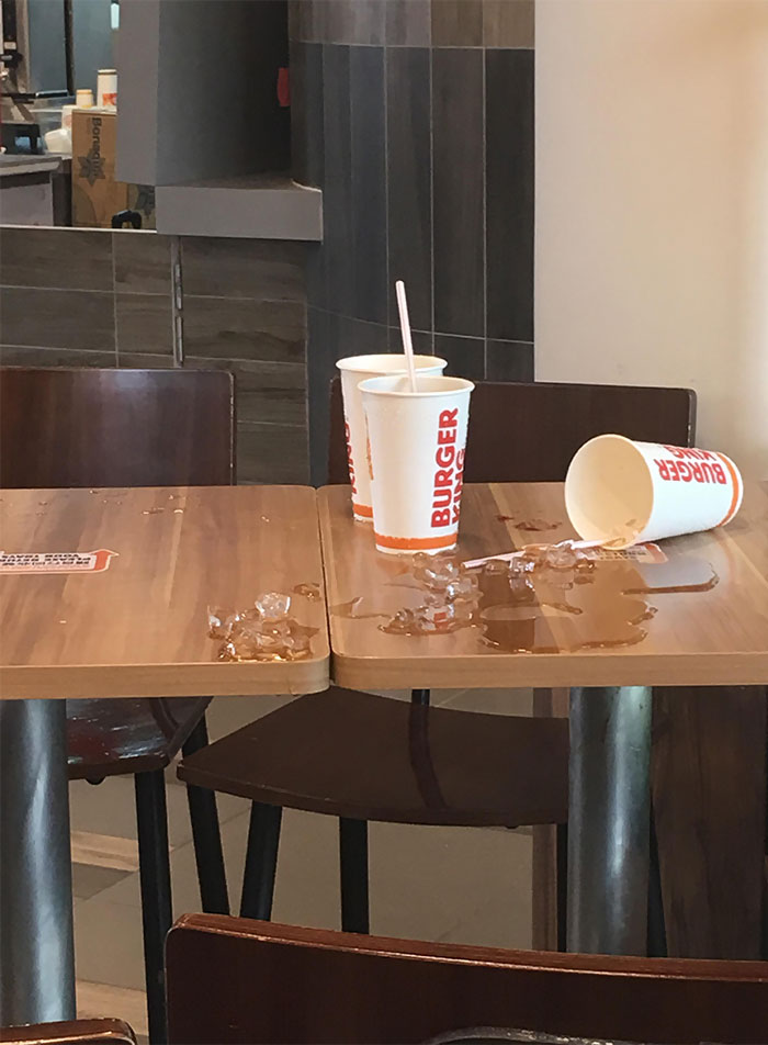 Leaving Your Lunch Table Like This For Someone Else To Clean