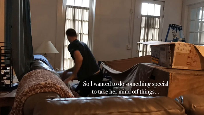 Guy Constructed A Fort For His Stressed Doctor Wife To Relax In After Work During The Pandemic