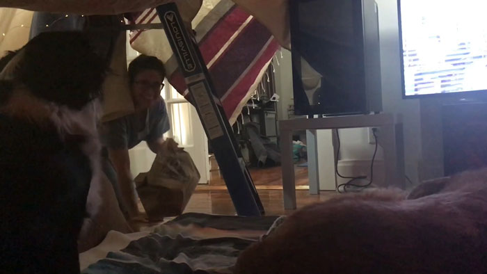 Guy Constructed A Fort For His Stressed Doctor Wife To Relax In After Work During The Pandemic