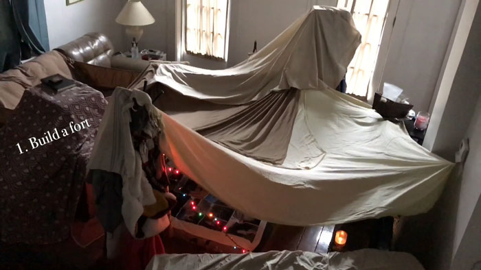 Guy Constructed A Fort For His Stressed Doctor Wife To Relax In After Work During The Pandemic Guy Constructed A Fort For His Stressed Doctor Wife To Relax In After Work During The Pandemic