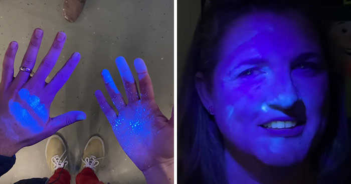 Former NASA Engineer Uses Glow Powder To Show How Fast Germs Can Spread