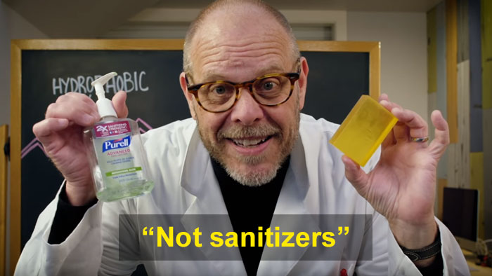 Alton Brown Explains Why Soap Is Better Than Hand Sanitizer In An Amusing Handwashing Tutorial Alton Brown Explains Why Soap Is Better Than Hand Sanitizer In An Amusing Handwashing Tutorial