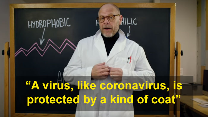 Alton Brown Explains Why Soap Is Better Than Hand Sanitizer In An Amusing Handwashing Tutorial Alton Brown Explains Why Soap Is Better Than Hand Sanitizer In An Amusing Handwashing Tutorial