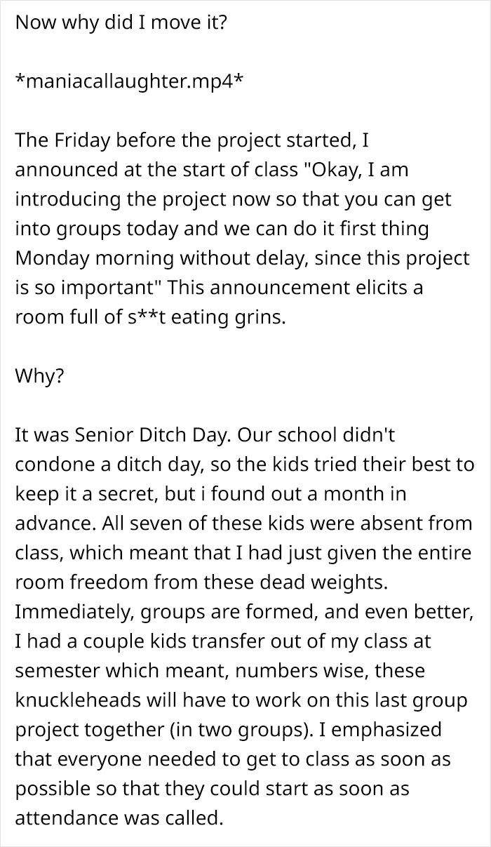 Teacher Shares How He Prepared And Executed A Super Detailed Plan On How To Punish 7 Slackers With Protective Parents Teacher Shares How He Prepared And Executed A Super Detailed Plan On How To Punish 7 Slackers With Protective Parents