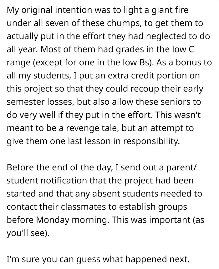 Teacher Shares How He Prepared And Executed A Super Detailed Plan On How To Punish 7 Slackers With Protective Parents Teacher Shares How He Prepared And Executed A Super Detailed Plan On How To Punish 7 Slackers With Protective Parents