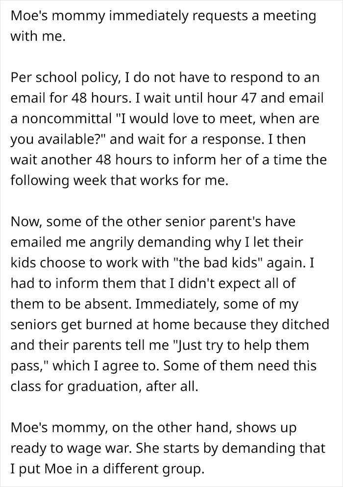 Teacher Shares How He Prepared And Executed A Super Detailed Plan On How To Punish 7 Slackers With Protective Parents Teacher Shares How He Prepared And Executed A Super Detailed Plan On How To Punish 7 Slackers With Protective Parents