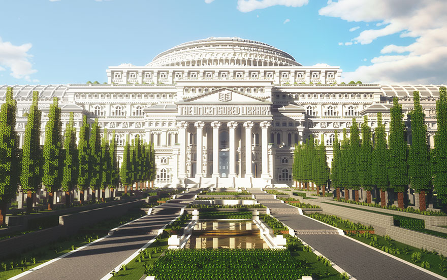 This Library In Minecraft Was Built By 24 People To Fight Censorship Across The World