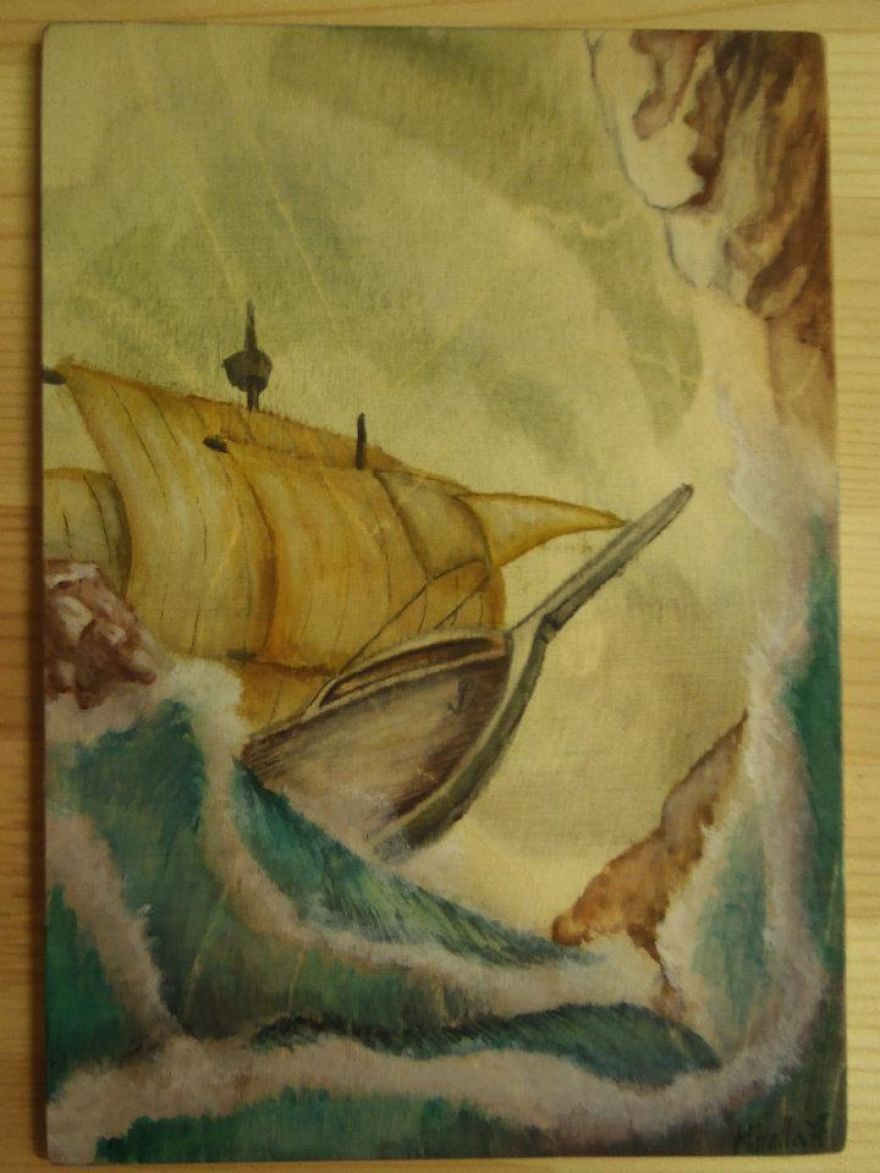 Watercolors On Plywood