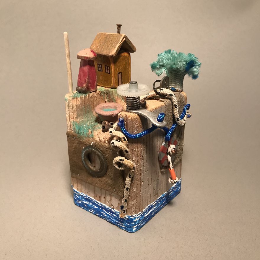 I Created These Miniatures From Beach Trash