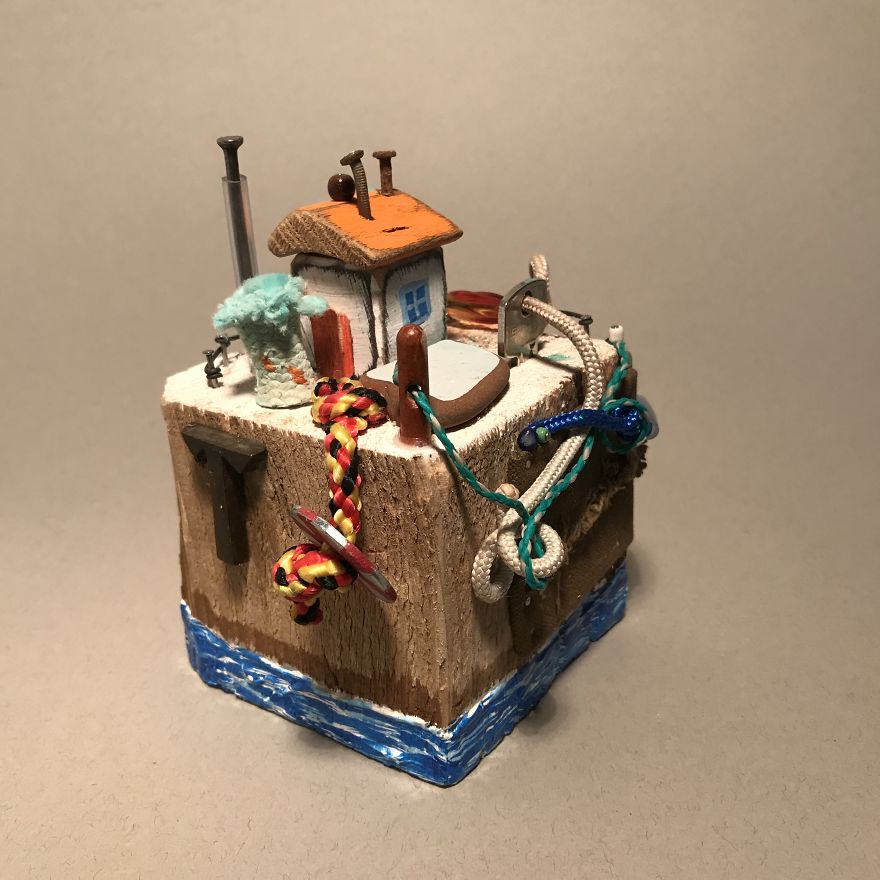 I Created These Miniatures From Beach Trash