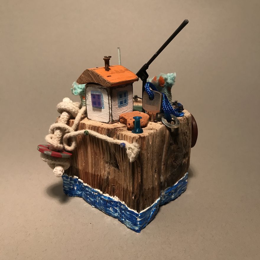 I Created These Miniatures From Beach Trash