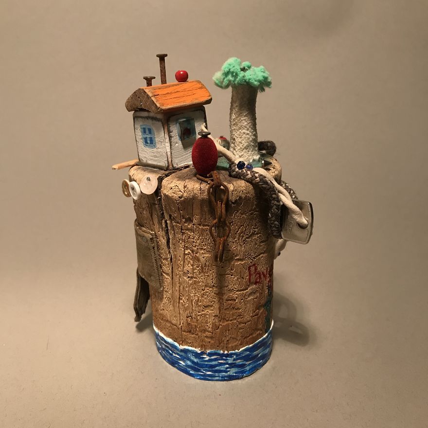 I Created These Miniatures From Beach Trash