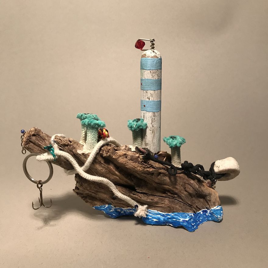 I Created These Miniatures From Beach Trash
