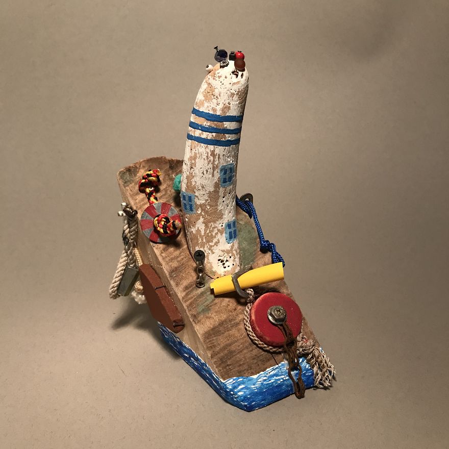 I Created These Miniatures From Beach Trash