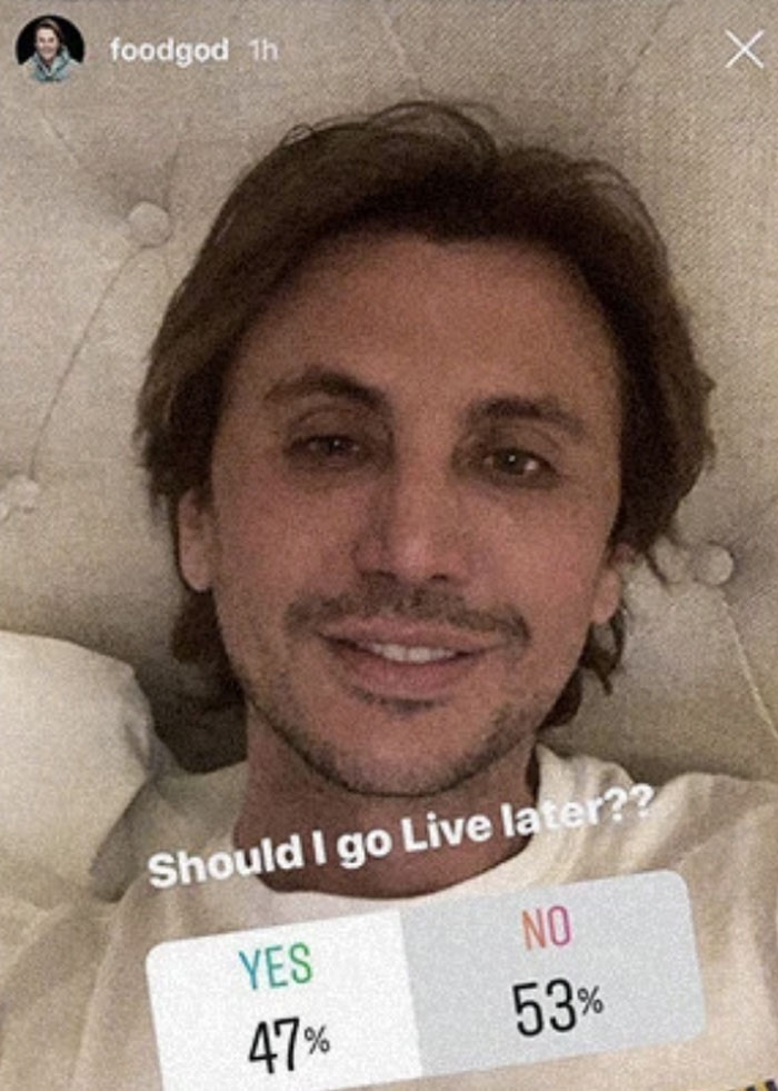 When Jonathan Cheban Asked If He Should Go Live And The Fans Decided That He Indeed Should Not