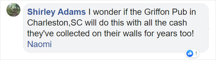 Bar Owner Removes $3,714 Worth Of Bills Stapled To The Walls To Pay Unemployed Staff