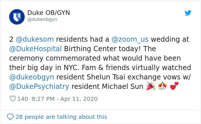 Residents Exchange Vows In Front Of Hospital Staff After Their Wedding Gets Canceled Due To Coronavirus Residents Exchange Vows In Front Of Hospital Staff After Their Wedding Gets Canceled Due To Coronavirus