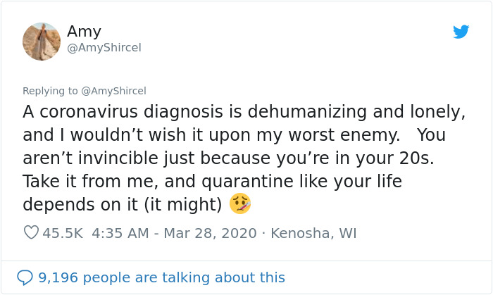 22-Year-Old With Coronavirus Shares How Terribly It Affected Her Despite Living A Healthy Lifestyle 22-Year-Old With Coronavirus Shares How Terribly It Affected Her Despite Living A Healthy Lifestyle