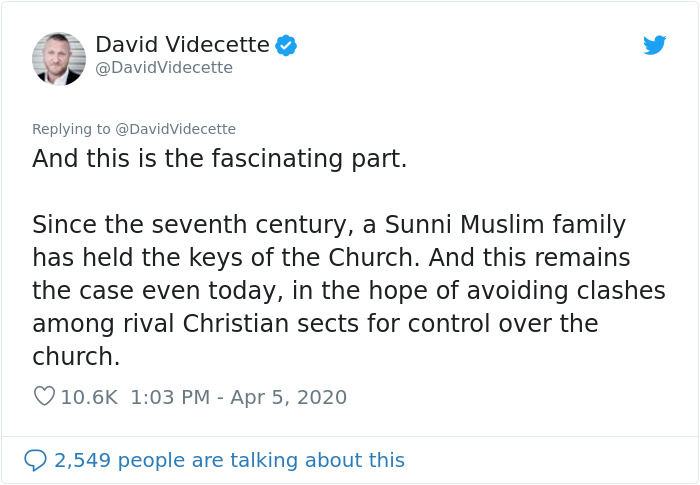 The Muslim Keymaster Of The Church Of The Holy Sepulchre Closed Its Doors For The First Time Since The Black Plague In 1349