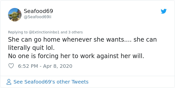 Mom Shuts Down Person Calling Her Daughter Working In Fast Food A "Hero", Says She's A Slave Mom Shuts Down Person Calling Her Daughter Working In Fast Food A "Hero", Says She's A Slave