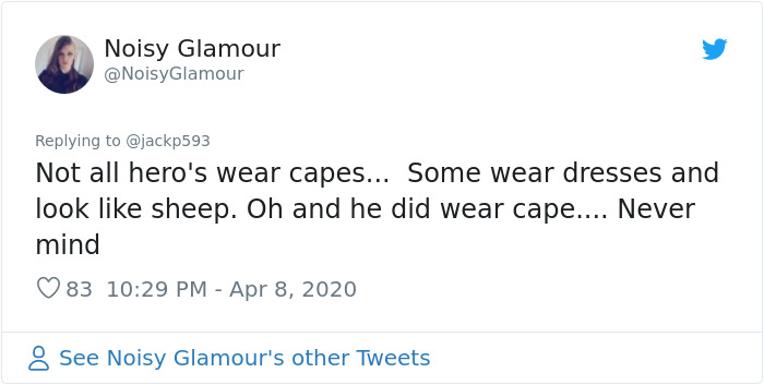 "My Mate Has Been Dressing Up Everyday To Cheer The Neighborhood Up While He Takes The Dogs Out" "My Mate Has Been Dressing Up Everyday To Cheer The Neighborhood Up While He Takes The Dogs Out"