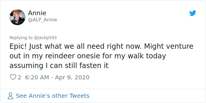 "My Mate Has Been Dressing Up Everyday To Cheer The Neighborhood Up While He Takes The Dogs Out"