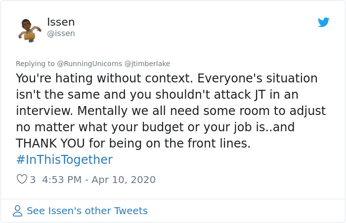 Justin Timberlake Is Forced To Take Care Of His Kid At All Times Due To Quarantine, Says 'It's Not Human,' And Some Parents Are Outraged Justin Timberlake Is Forced To Take Care Of His Kid At All Times Due To Quarantine, Says 'It's Not Human,' And Some Parents Are Outraged