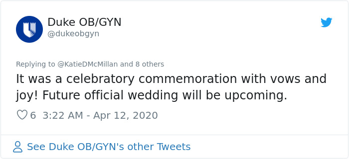 Residents Exchange Vows In Front Of Hospital Staff After Their Wedding Gets Canceled Due To Coronavirus Residents Exchange Vows In Front Of Hospital Staff After Their Wedding Gets Canceled Due To Coronavirus