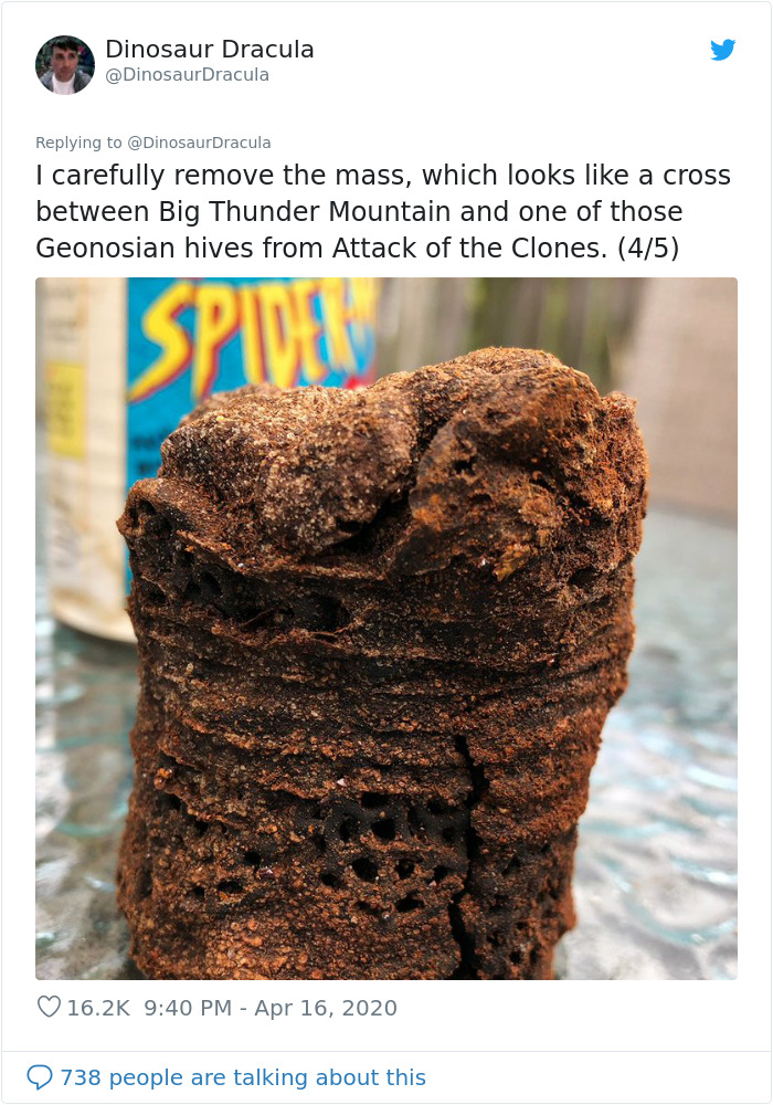 Guy Opens A Can Of Spider-Man Pasta From 1995