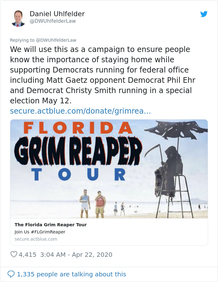 Guy To Travel Around Florida Dressed As The Grim Reaper To The Beaches That Opened Prematurely Guy To Travel Around Florida Dressed As The Grim Reaper To The Beaches That Opened Prematurely