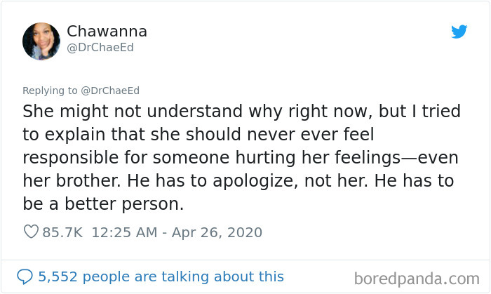 12 Y.O. Gets Sent To His Room For Insulting His 5 Y.O. Sister, She Wants To Apologize For Getting Him In Trouble But Mom Won’t Let Her 12 Y.O. Gets Sent To His Room For Insulting His 5 Y.O. Sister, She Wants To Apologize For Getting Him In Trouble But Mom Won’t Let Her