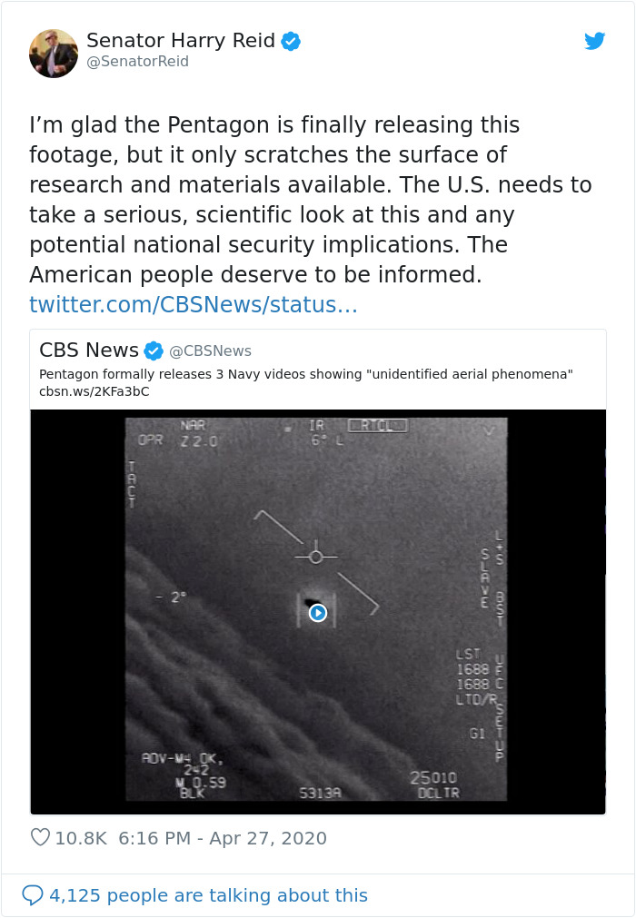 The Pentagon Makes History By Releasing 3 Official Navy Videos Showing UFOs