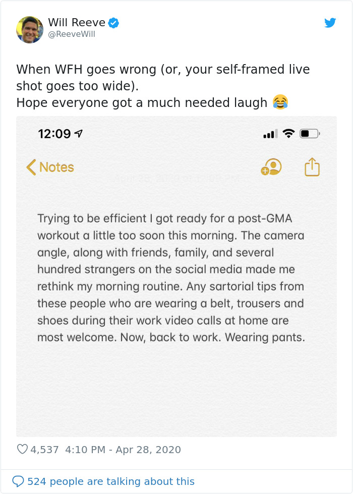 This Reporter Went On Air Wearing Only A Suit Coat And No Pants, Not Realizing Everyone Could See His Legs