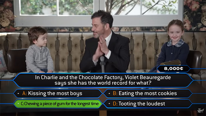 Jimmy Kimmel Hosts 'Who Wants To Be A Millionaire' For His Two Kids And Billy Adorably Loses His Patience Jimmy Kimmel Hosts 'Who Wants To Be A Millionaire' For His Two Kids And Billy Adorably Loses His Patience