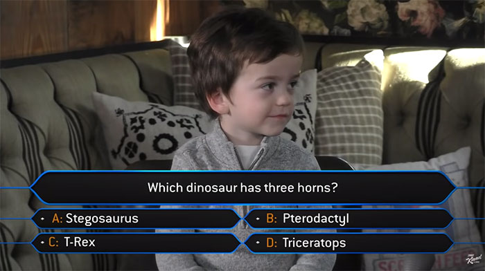 Jimmy Kimmel Hosts 'Who Wants To Be A Millionaire' For His Two Kids And Billy Adorably Loses His Patience