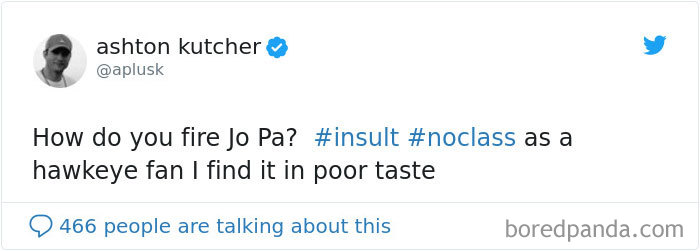Ashton Kutcher Defends Penn State Coach Joe Paterno Who Was Fired For Turning A Blind Eye To Serial Pedophile Jerry Sandusky