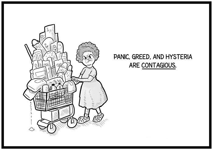 "The 2 Other Viruses Going Around Right Now": Artist Illustrates The Contagious Behaviors That People Are Falling For "The 2 Other Viruses Going Around Right Now": Artist Illustrates The Contagious Behaviors That People Are Falling For