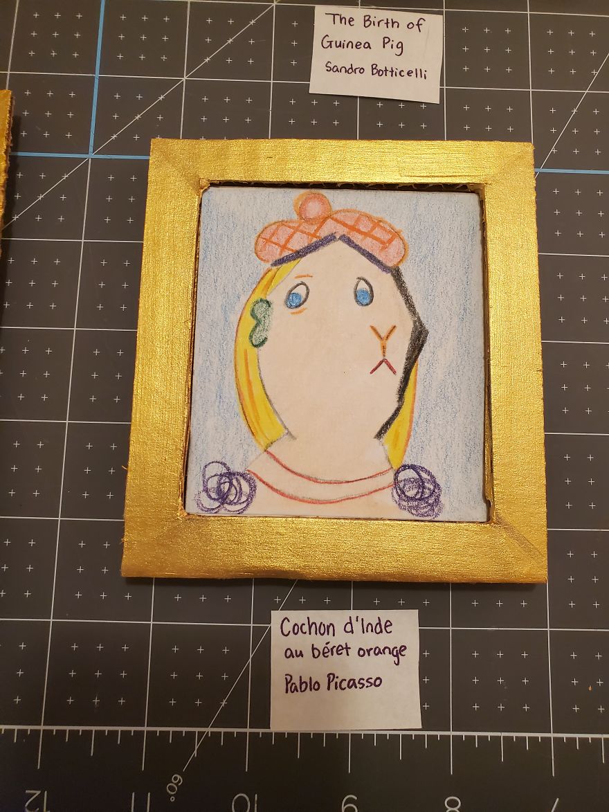 I've Made A Fine Art Museum For My Guinea Pig, And She Seems To Have Enjoyed It I've Made A Fine Art Museum For My Guinea Pig, And She Seems To Have Enjoyed It