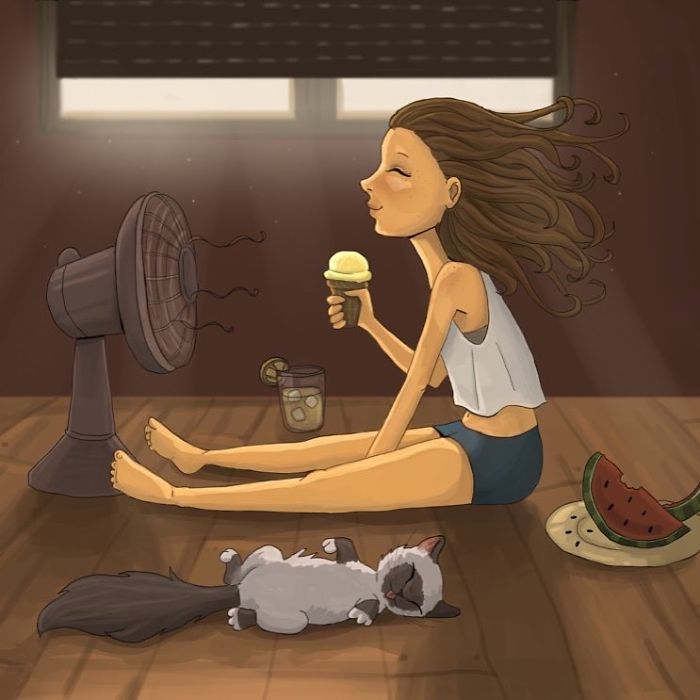 Artist Illustrates His Everyday Life With His Cats And Shows That They Are More Than Companions