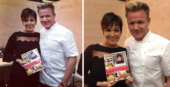 Kriss Jenner's Overdone Instagram Filter. Left Gordon's Pic, Right Kim's